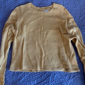 Hollister Yellow Textured Women's Sweater